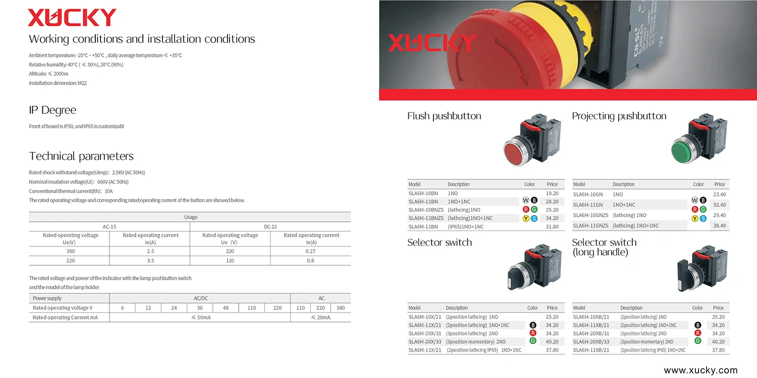 SLA6H Pushbutton Switch
